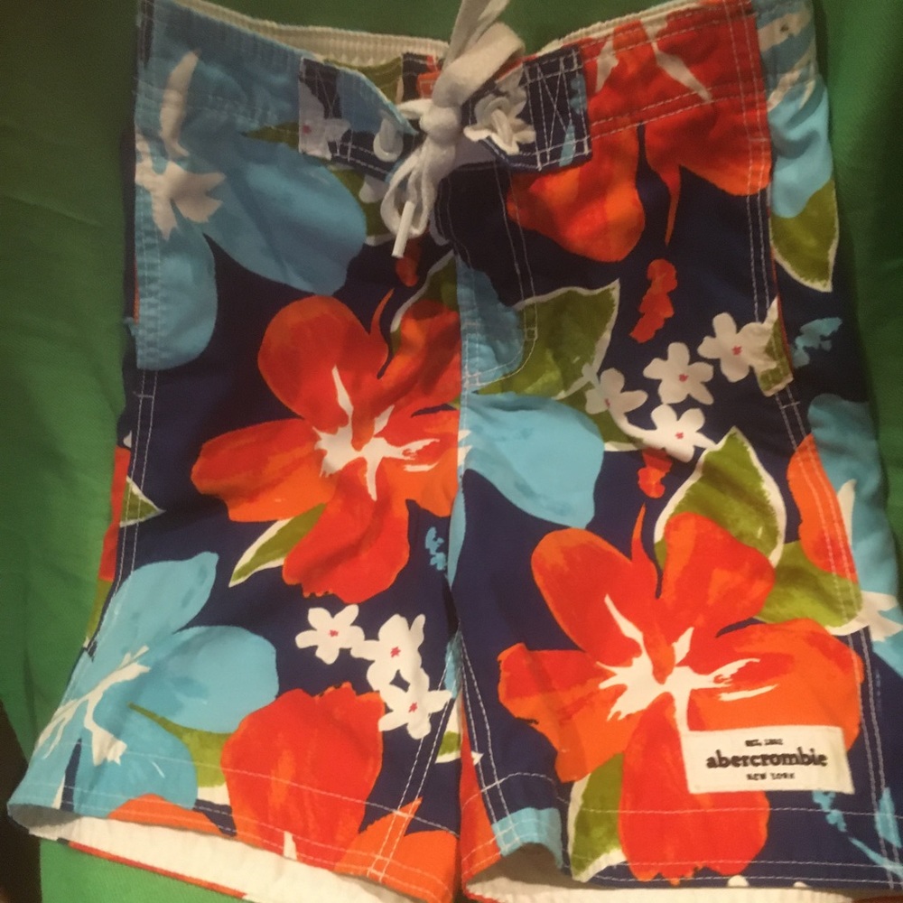 Abercrombie New York boys small swim trunks lot of 2 pair.